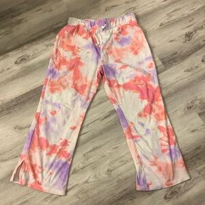 Super cute tie dye lightweight soft pajamas pants from Justice Sleep size 12/14